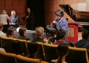007 Distributing the Steinway carry all for use at the competition