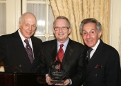 Dr. Gary Ingle presenting MTNA's most prestigious award, The Citation for Leadership, to Melvin Stecher and Norman Horowitz